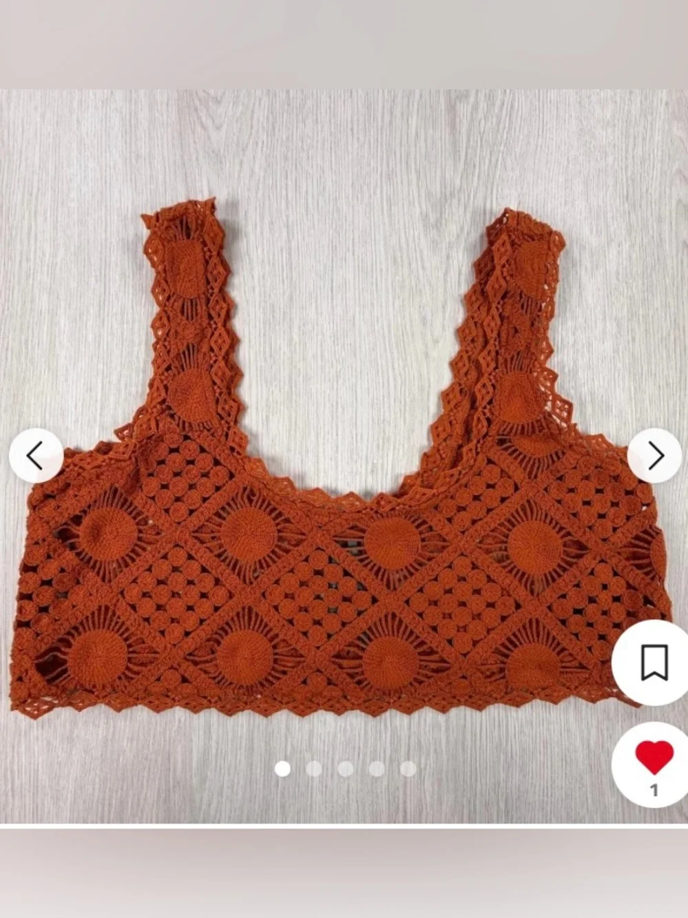 Anthropologie Crop Crochet Top